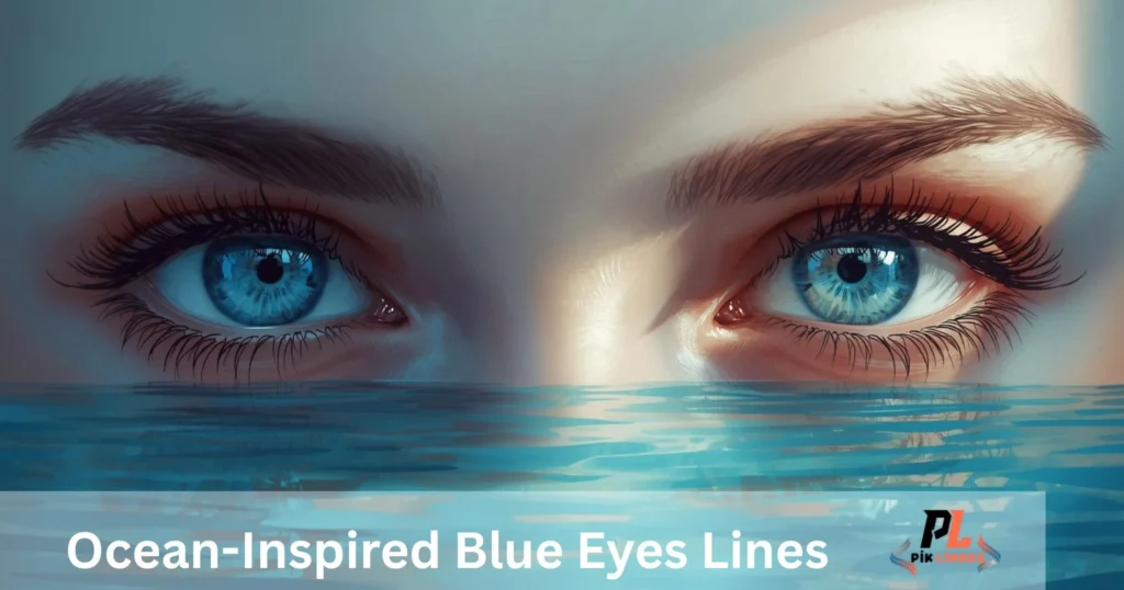 Ocean Inspired Blue Eyes Lines