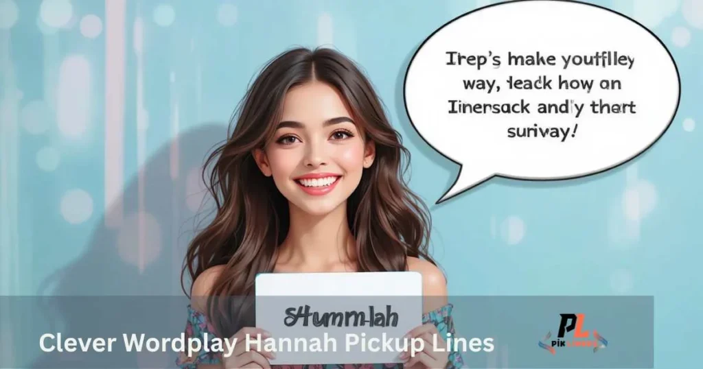 Clever Wordplay Hannah Pickup Lines