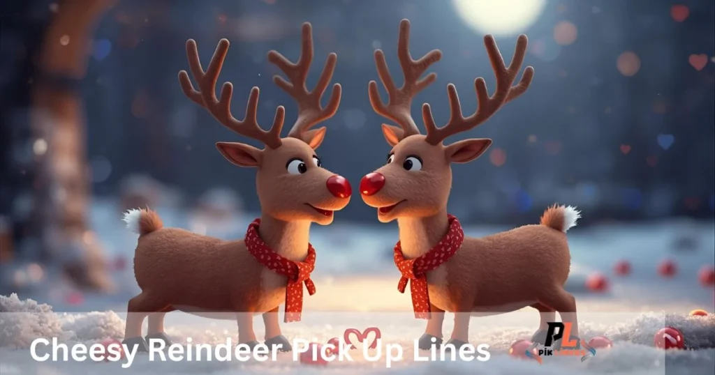 Cheesy Reindeer Pick Up Lines